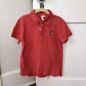 Red Striped Kids Polo Shirt